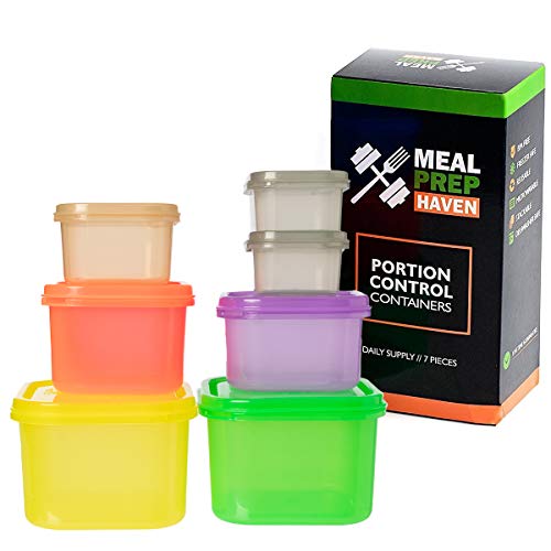 Meal Prep Haven (7 Piece) Portion Control Containers For Weight Loss Meal Prep Containers Reusable