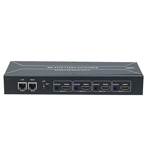 HaiweiTech FHD 4 Channels HEVC IPTV Encoder H.264 HDMI Live Streaming Encoder Live Broadcast RTMP RTMPS Encoder h265 IP Encoder HDMI to RTSP RTMP RTMPS SRT UDP M3U8 HTTP HLS