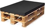 TexDeko Palettenkissen für Palettensofa M-XL Polsterhöhe Komfort Plus, Palettenpolster Wasserabweisend Matratzenkissen Schaumstoff für Europalette (Polsterhöhe: 10CM - L, Anthrazit)