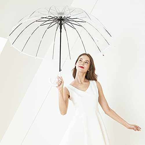Kung Fu Smith Auto Open Clear Umbrella For Rain Wedding Photography, Large Canopy Wedding Umbrellas For Bride And Groom #TOP2