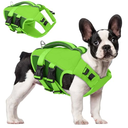 ASENKU Giubbotto Salvagente per Cani con Maniglia di Salvataggio, Giubbotto...