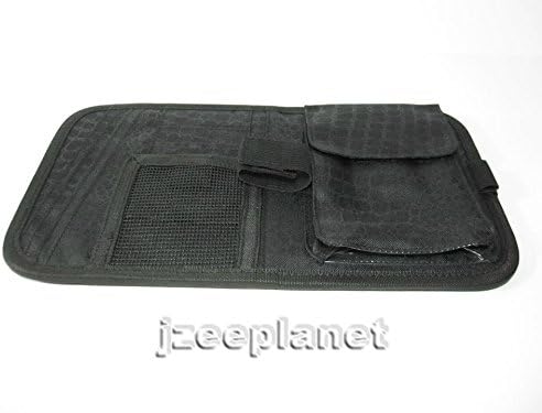 STEALTH BLACK SUN VISOR ORGANIZER POUCH FOR VALENTINE ONE V1 HIDDEN RADAR DETECTOR