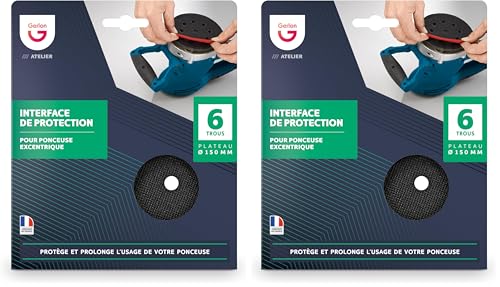 Interface protection 150 mm 6 trous pour ponceuse excentrique (Lot de 2)