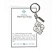 My Saint My Hero St. Christopher Key Ring Silver tone Protection tag