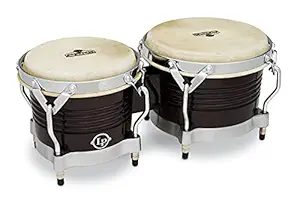 Latin Percussion M201 LP Matador Wood Bongos - Dark Brown/Chrome