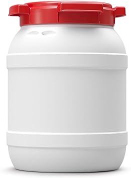 Lubrisolve Wide Neck 6 Litre Keg Plastic Waterproof Airtight Watertight Storage Keg Drum Barrel - UN Approved Open Top Jar