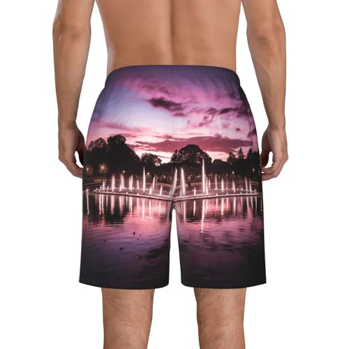 Musical with Spray Print Mens Casual Shorts Drawstring Summer Beach Stretch Shorts Novelty Swimtrunks3