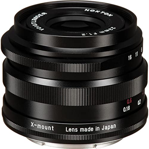 Voigtlander Nokton Objectif asphérique 23 mm f/1.2 pour Fujifilm X Noir