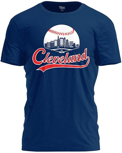 TeeStock Cleveland Baseball Shirt Cityscape Fan T-Shirt with Urban Skyline Graphic