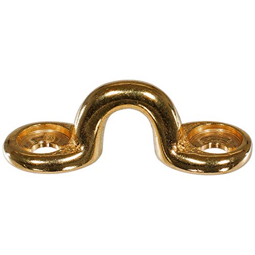 Paracord Planet 1 1/16 Inch Brass Footman Loop – 3/8 Inch Hole (5 Pack)