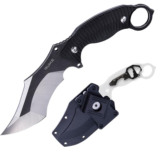 Image of Ruike F181-B1 Tactical Fixed Blade Knife with Sheath,14C28N Steel Full-tang Blade,G10 Handle,Big Large EDC Camping Survival Outdoor Hunting Bushcraft, Gifts for Men Women,Everyday Belt Hidden Horizontal