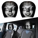 Yooyan 2 STK Horror Ghost Face Kopfstützenbezüge Doppelseitig Bedruckt