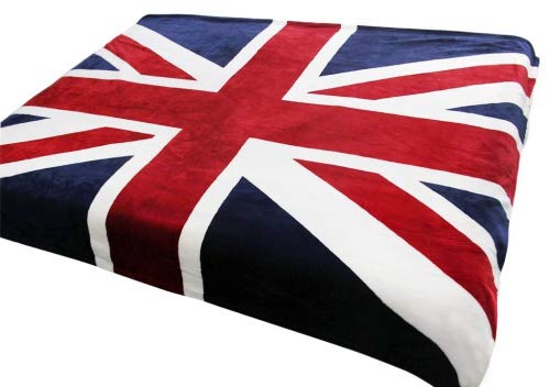 Union Jack Flag Throw Blanket Luxury Nursery Bedding Coral Fleece Blanket Great British Flag Chair Cabin Sofa Couch Warm Bed Wrap Cozy Plush Travel Bedspread Cover - Image 2