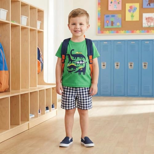 Image of Bumeex Toddler Boy's Short Sleeve T-Shirt and Short Outfit Set 2-7T