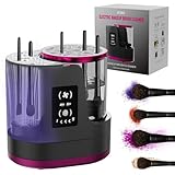 3 IN 1 Electric Makeup Brush Cleaner,Automatic Makeup Brush Cleaner with Makeup Brush Dryer,Portable USB Deep Cleaning for All Size Beauty Makeup Brush Set,Blush Brush (Grey)