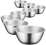 Stainless Steel Cereal Bowls 8Pcs 28Oz Metal Salad Dinner Bowl Set | Reusable Unbreakable Lightweight Non-Toxin Dishwasher Safe BPA Free Daily Use Bowls for Kitchen Restaurant Outdoor Camping