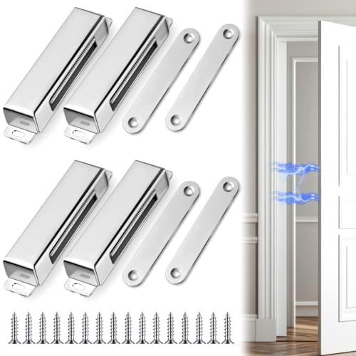 Yaocom 4 Pcs 150lb Stainless Steel Heavy Duty Magnets Door Catch,3.74 Inch