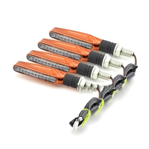 Clignotants moto ambre anti-casse avec indicateur lumineux flexible orange