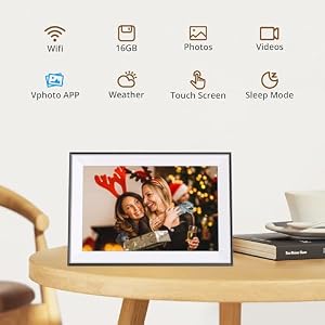 Dragon Touch 101 WIFI Digital Picture Frame 1280800 HD IPS Touch Screen Digital Photo Frame Display Auto Rotate Share PhotosVideos Instantly via Free App Best Gifts for Birthday Wedding Mom