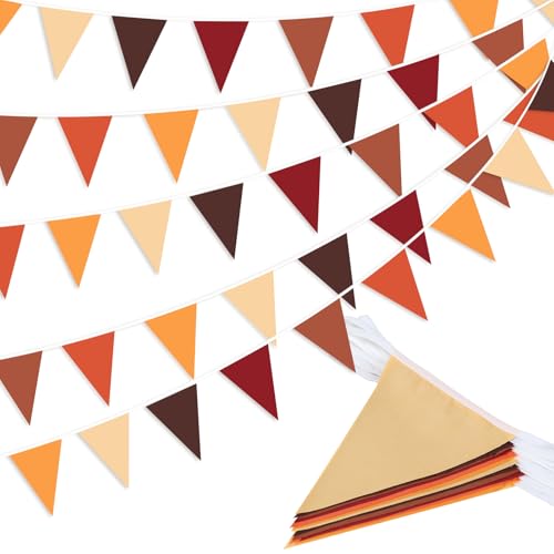 Brown Orange Yellow Pennant Banner Garland Bunting...