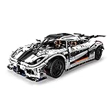 Technik Auto Bausteine für Koenigsegg, Länge 47 cm, Höhe: 22,5 cm, Breite: 17,5 cm.