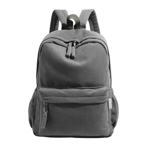 Mochila de pana grande para portar libros con correa ajustable de uso diario diario