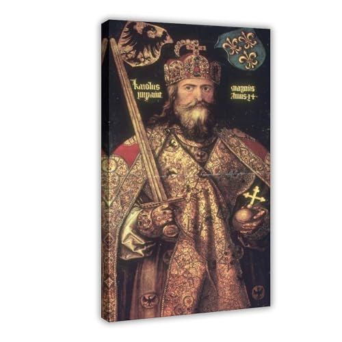 Toile Charlemagne I pour habiller un mur vide de bureau avec une décoration historique