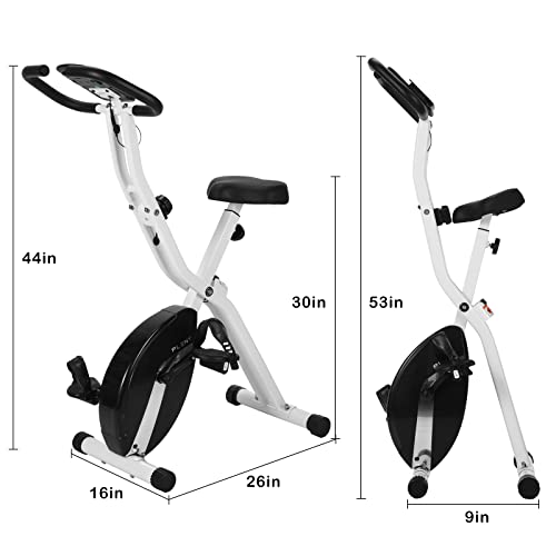 Pleny Basic Folding Exercise Bike, Stationary Bikes For Home, Upright Indoor Cycling Bike, Foldable Stationary Bike Machine With Large Comfortable Seat Cushion And Tablet Holder For Home Gym Workout #TOP2