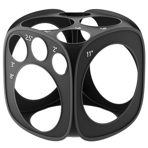 Image of 13 Sizes Balloon Sizer Cube Box (2-12 Inch), Collapsible Balloon Measurement Tool for Party Arch Decorations & Columns (Black)