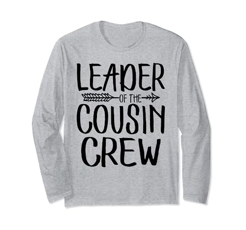 Leader Of The Cousin Crew Camicie Big Older Cousin Squad Kids Maglia a Manica