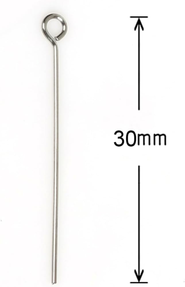 Stainless Steel Open Eye Pins Silver 1200pcs for DIY Jewelry Making