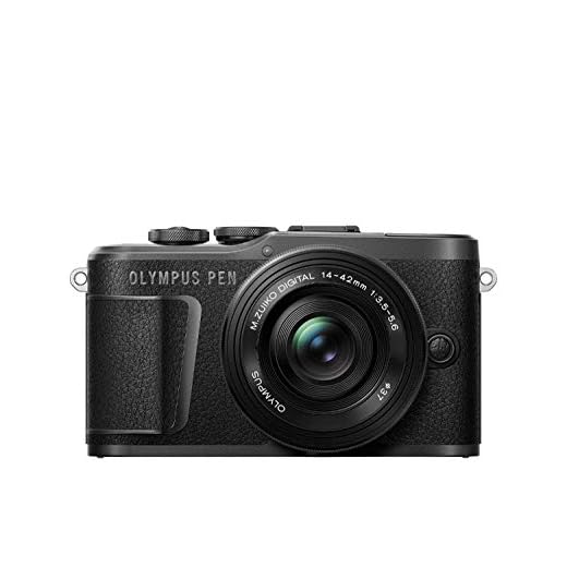 Olympus E-PL10 Pancake Zoom - Cámara de 10 MP (batería y cargador incluidas) negro - kit cuerpo con dos objetivos E-PL10 negro y EZ-M1442EZ plata