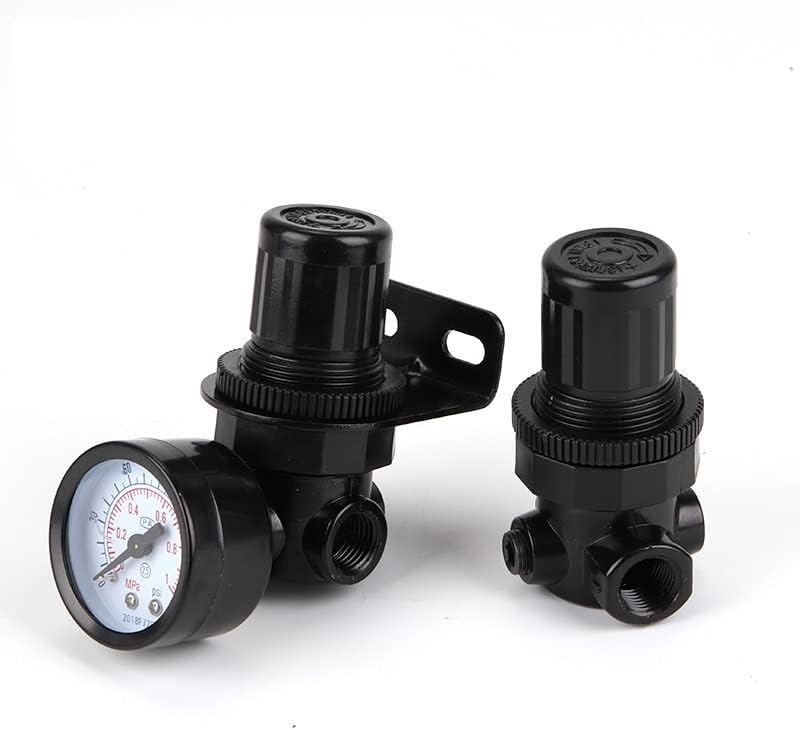 NAR-200-RNKG G1/4 Pneumatic Pressure Regulating Valve Reducing R07 Regulator with Gauge and Bracket Zinc Alloy NAR200 (Color : NAR-200 NO Gauge)
