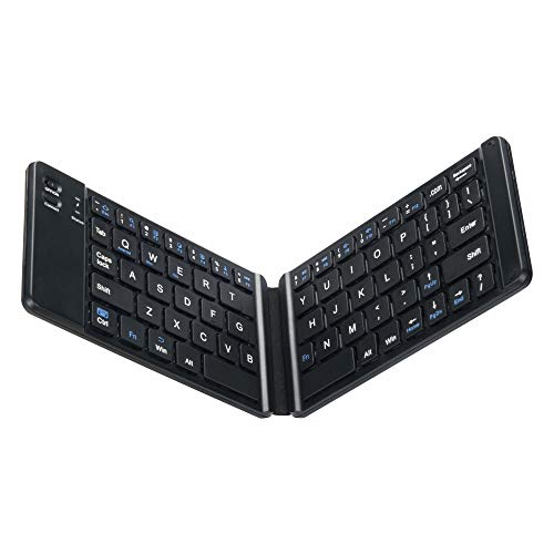 Portable Bluetooth Folding Keyboard for iPad, Mini Keyboard, Wireless Keyboard Compatible for Tablets