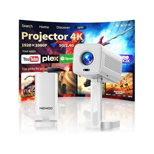 Mini Projector Supports 4K 1080P, Portable Projector with Auto Focus