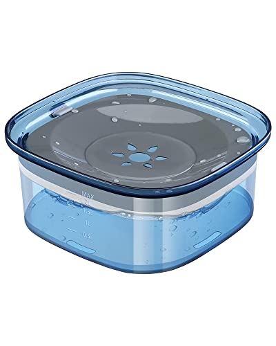 PETTOM Water Bowl for Dogs Leak-Proof 2L Drinking Bowl Dog Anti Slip Non-Slip Dog Bowl No Drooling
