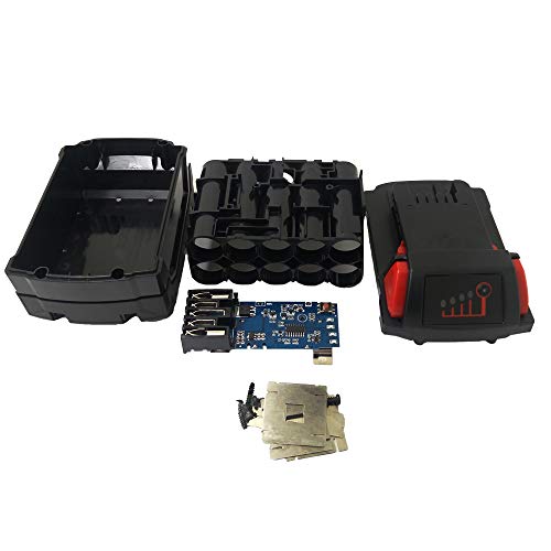 Laipuduo 18V 5.0Ah 4.0Ah 3.0Ah Replacement Battery Plastic Case For Milwaukee 18V M18 M18B 48-11-1820 48-11-185048-11-1828 48-11-10 Li-Ion Battery Cover Part #TOP2