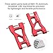 Hobbypark Aluminum Suspension Arms Set (Front and Rear) for Traxxas 1/18 LaTrax Teton Upgrades Desert Prerunner, Replace Parts 7630 (4-Pack) (Red)