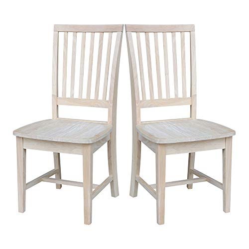 International Concepts Pair Of Mission Side Chairs, Unfinished #TOP7