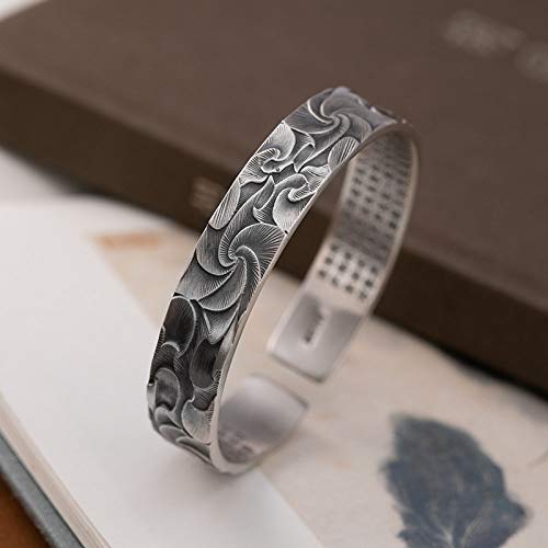 Bracelet argent S925 à ouverture ajustable pour poignets sensibles