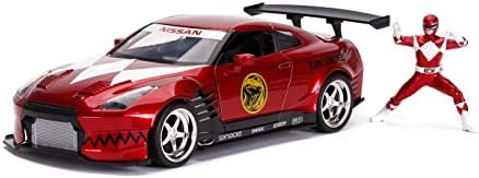 Jada 1:24 Diecast 2009 Nissan GT-R with Red Ranger Figure for Boys