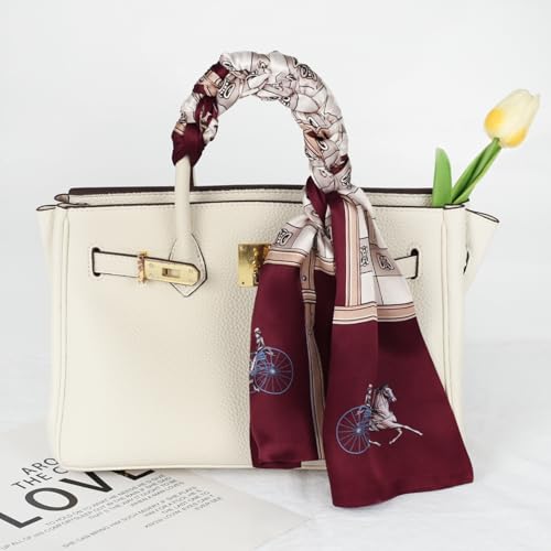 EXTREE Satin Scarf 100% Mulberry Silk Printed Head Wrap Hair Band 5.9"" x 57""3