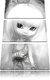 100% Made in Germany Pullip-doll dans le style NewArt 3 pc toile image 120x80 image de la 70 sur toile, énorme XXL Photos complètement encadrée avec civière, art impression sur murale avec cadre, moins cher que la peinture ou la peinture à l\'huile, aucune affiche ou un poster