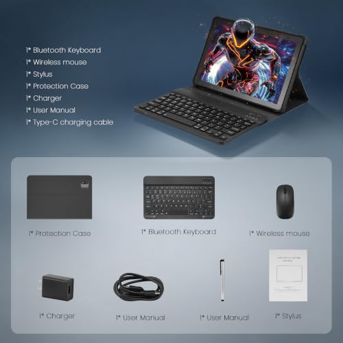 Paaxoo Android 16 Tablet, 25,7 cm (10,1 Zoll), HD IPS, 26 GB RAM, 128 GB ROM, WiFi（Grau – Ansicht 6