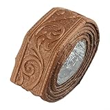 3D Tiles DIY Sticker for Walls - XPE Foam Wall Trim Peel and for Stick Molding, Moisture Proof Decorative Strip for Skirting Border & Home Decoration, White(Brown)