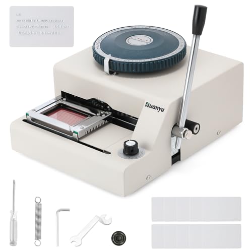 Huanyu PVC Card Embosser 68 Characters Manual Embossing Machine Credit ID VIP Code Gift Card Printer Letterpress Stamping Print Machine