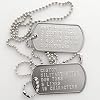 10 PCS Blank Stainless Steel Military Dog Tags in Box, Silvery
