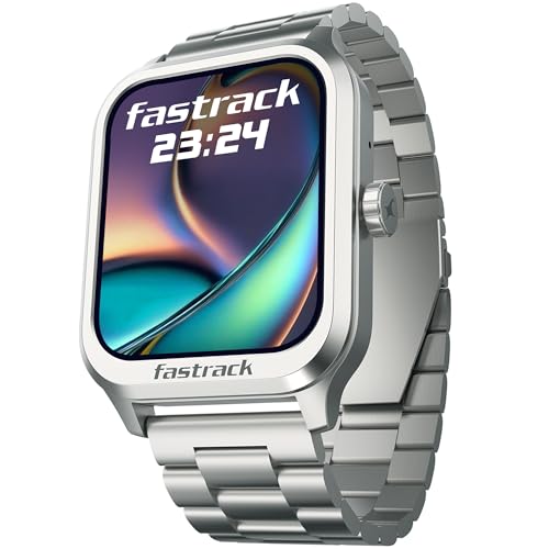 Image of Fastrack Limitless FS2 Classic Smart Watch, 1.83 inch TFT Display, 240 * 284 Pixel Resolution, SingleSync BT Calling, AI Voice Assistant, 100+ Sports Modes & Smartwatch Faces, IP68 (Silver)