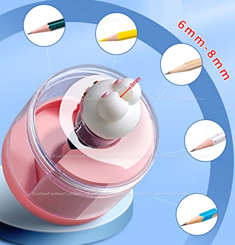 Image of FunBlast Sharpener for Kids - Automatic Sharpener for Pencil, Cartoon Sharpener for Kids, Table Sharpener for Pencil, Return Gifts for Kids, Electric Pencil Sharpener (Rabbit)