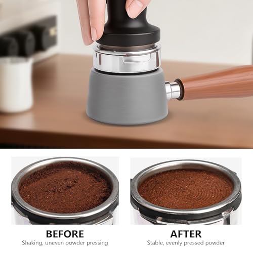 Image of Luxe Cafe Accessories - Coffee Tamper Base for Ninja Espresso ES601, Handheld Portafilter Stand for Stable Tamping & Even Extraction, Anti-Slip PETG Base for Barista-Style Espresso at Home (GREY)
